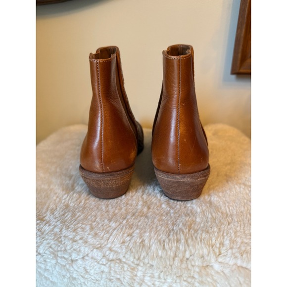 THE GREAT. Chestnut Woven Ankle Booties - Picture 4 of 6